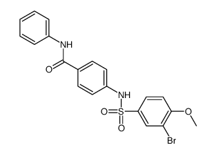 4-[(3-bromo-4-methoxyphenyl)sulfonylamino]-N-phenylbenzamide结构式