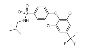 4-(2,6-Dichloro-4-trifluoromethyl-phenoxy)-N-isobutyl-benzenesulfonamide结构式