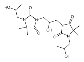 1,1'-bis-(2-hydroxy-propyl)-5,5,5',5'-tetramethyl-3,3'-(2-hydroxy-propane-1,3-diyl)-bis-imidazolidine-2,4-dione结构式