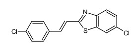 6-chloro-2-[2-(4-chlorophenyl)ethenyl]-1,3-benzothiazole结构式