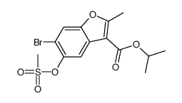 propan-2-yl 6-bromo-2-methyl-5-methylsulfonyloxy-1-benzofuran-3-carboxylate Structure