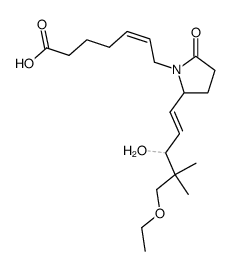 (Z)-7-[2-((E)-5-Ethoxy-3-hydroxy-4,4-dimethyl-pent-1-enyl)-5-oxo-pyrrolidin-1-yl]-hept-5-enoic acid Structure