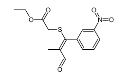 [(E)-2-Methyl-1-(3-nitro-phenyl)-3-oxo-propenylsulfanyl]-acetic acid ethyl ester Structure