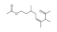 (3,6,7-trimethyl-8-oxonon-5-enyl) acetate Structure
