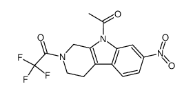 9-acetyl-7-nitro-2-(trifluoroacetyl)-1,2,3,4-tetrahydro-β-carboline Structure