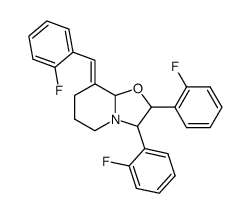 (E)-8-(2-Fluorbenzyliden)-2,3-bis(2-fluorphenyl)perhydrooxazolo[3,2-a]pyridin结构式