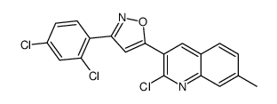 5-(2-chloro-7-methylquinolin-3-yl)-3-(2,4-dichlorophenyl)-1,2-oxazole Structure