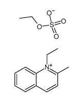 1-ethyl-2-methyl-quinolinium, salt of/the/ ethylsulfuric acid结构式