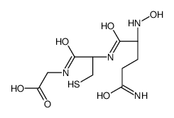 2-[[(2R)-2-[[(2S)-5-amino-2-(hydroxyamino)-5-oxopentanoyl]amino]-3-sulfanylpropanoyl]amino]acetic acid Structure