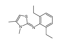 N-(2,6-diethylphenyl)-3,4-dimethyl-1,3-thiazol-2-imine结构式