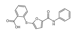 2-[5-(phenylcarbamoyl)furan-2-yl]sulfanylbenzoic acid结构式