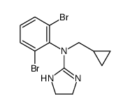 2-(N-(Cyclopropylmethyl)-N-(2,6-dibromophenyl)amino)-2-imidazoline结构式