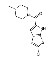 (2-chloro-6H-thieno[2,3-b]pyrrol-5-yl)-(4-methylpiperazin-1-yl)methanone结构式