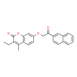 3-ethyl-4-methyl-7-(2-naphthalen-2-yl-2-oxoethoxy)chromen-2-one结构式