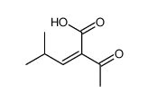 2-acetyl-4-methylpent-2-enoic acid Structure