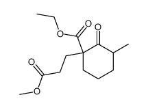 3-(1-Ethoxycarbonyl-2-keto-3-methylcyclohexyl)-propionsaeuremethylester Structure