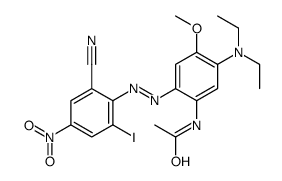 N-[2-[(2-cyano-6-iodo-4-nitrophenyl)azo]-5-(diethylamino)-4-methoxyphenyl]acetamide structure