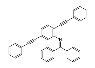 N-[2,5-bis(2-phenylethynyl)phenyl]-1,1-diphenylmethanimine Structure