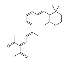 3-[(2E,4E,6E,8E)-3,7-dimethyl-9-(2,6,6-trimethylcyclohexen-1-yl)nona-2,4,6,8-tetraenylidene]pentane-2,4-dione结构式