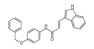 (E)-3-(1H-indol-3-yl)-N-(4-phenylmethoxyphenyl)prop-2-enamide结构式