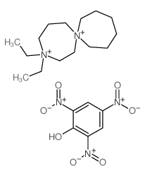 3,3-diethyl-3,7-diazoniaspiro[6.6]tridecane,2,4,6-trinitrophenol Structure