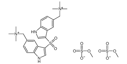 methyl sulfate,trimethyl-[[3-[[5-[(trimethylazaniumyl)methyl]-1H-indol-3-yl]sulfonyl]-1H-indol-5-yl]methyl]azanium Structure