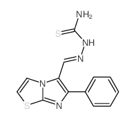 [(7-phenyl-4-thia-1,6-diazabicyclo[3.3.0]octa-2,5,7-trien-8-yl)methylideneamino]thiourea Structure