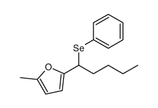 2-methyl-5-(1-(phenylselanyl)pentyl)furan结构式