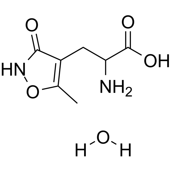 (RS)-AMPA monohydrate Structure