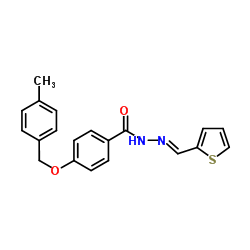4-[(4-Methylbenzyl)oxy]-N'-[(E)-2-thienylmethylene]benzohydrazide Structure