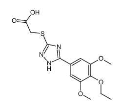 2-[[5-(4-ethoxy-3,5-dimethoxyphenyl)-1H-1,2,4-triazol-3-yl]sulfanyl]acetic acid结构式