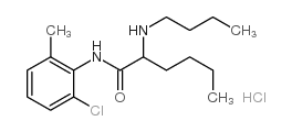 2-butylamino-N-(2-chloro-6-methyl-phenyl)hexanamide hydrochloride Structure