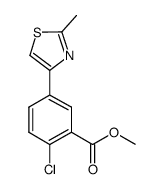 2-chloro-5-(2-methyl-thiazol-4-yl)-benzoic acid methyl ester结构式