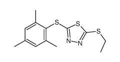 2-ethylsulfanyl-5-(2,4,6-trimethylphenyl)sulfanyl-1,3,4-thiadiazole结构式