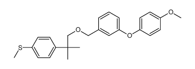 Benzene, 1-(4-methoxyphenoxy)-3-((2-(4-(methylthio)phenyl)-2-methylpro poxy)methyl)-结构式