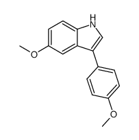 5-methoxy-3-(4-methoxyphenyl)indole结构式