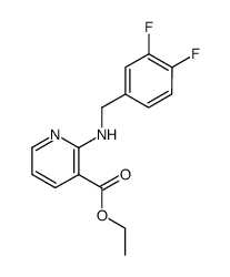 2-(3,4-difluorobenzylamino)nicotinic acid ethyl ester结构式