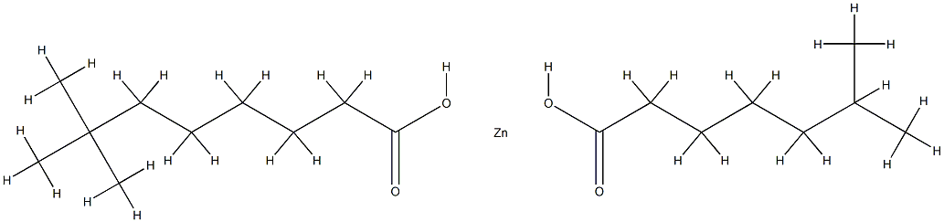 (isooctanoato-O)(neodecanoato-O)zinc structure
