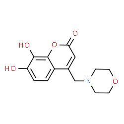 7,8-dihydroxy-4-(morpholin-4-ylmethyl)-2H-chromen-2-one structure