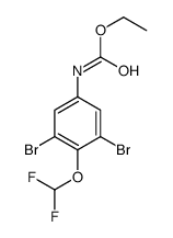 ethyl N-[3,5-dibromo-4-(difluoromethoxy)phenyl]carbamate结构式