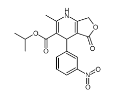 isopropyl 2-methyl-4-(3-nitrophenyl)-5-oxo-1,4,5,7-tetrahydrofuro-<3,4-b>-3-pyridinedicarboxylate Structure