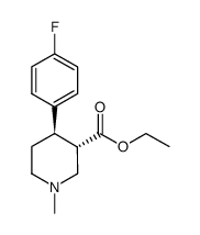 (+/-)-trans-4-(4-fluorophenyl)-1-methyl-2,6-dioxo-piperidine-3-carboxylic acid ethyl ester Structure