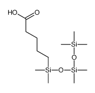 5-[[dimethyl(trimethylsilyloxy)silyl]oxy-dimethylsilyl]pentanoic acid Structure