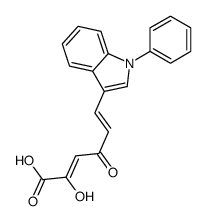 2-hydroxy-4-oxo-6-(1-phenylindol-3-yl)hexa-2,5-dienoic acid Structure