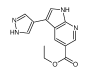 3-(1H-吡唑-4-基)-1H-吡咯并[2,3-B]吡啶-5-羧酸乙酯结构式