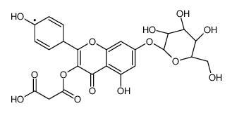 芹菜素7-O-(6”-O-丙二酸单酰)-β-D-葡萄糖苷结构式