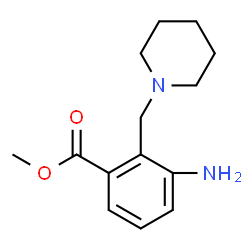 3-AMINO-2-PIPERIDIN-1-YLMETHYL-BENZOIC ACID METHYL ESTER结构式