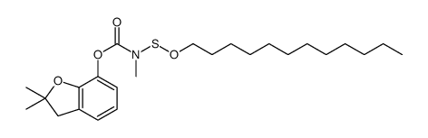 (2,2-dimethyl-3H-1-benzofuran-7-yl) N-dodecoxysulfanyl-N-methylcarbamate结构式