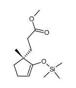methyl (1R)-{1-methyl-2-[(trimethylsilyl)oxy]cyclopent-2-en-1-yl}propanoate Structure
