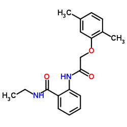 2-{[(2,5-Dimethylphenoxy)acetyl]amino}-N-ethylbenzamide结构式